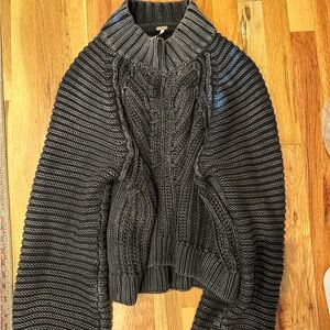 Free people sweater - size large metallic grey
